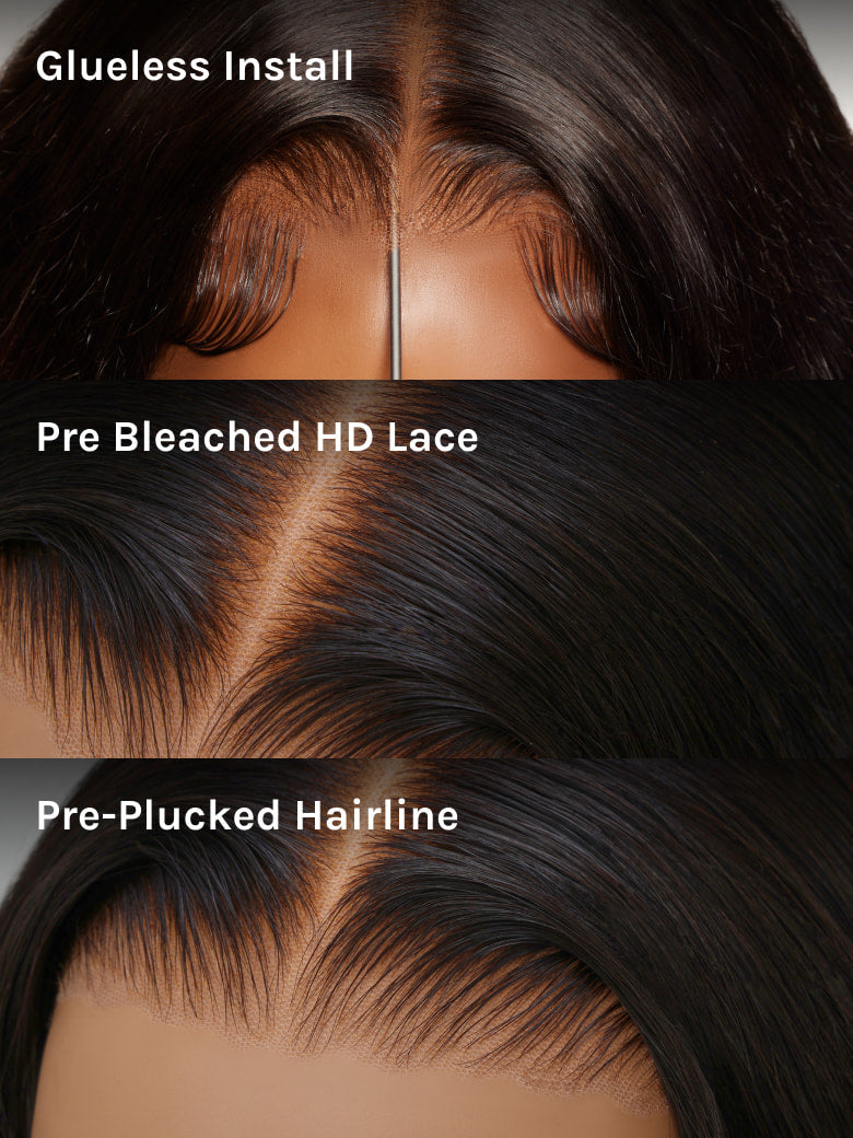 Klaiyi Light Yaki Straight Put On & Go Glueless Bob Wig 7x5 Lace Closure Wig Beginner Friendly Human Hair Wig Flash Sale