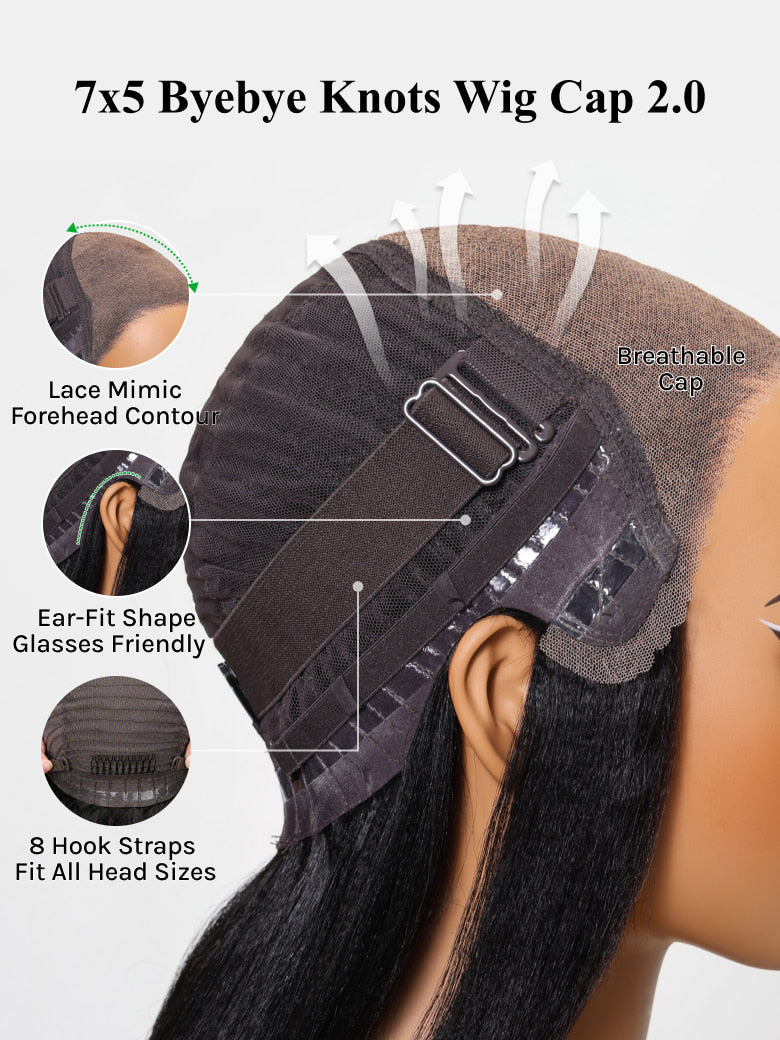 Klaiyi Tres Leches Blonde with Brown Root Bob Wigs Salt and pepper Hair Short Straight Bye-Bye Knots Wig Flash Sale
